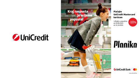 Back to school akcija popusta -10% za korisnike UniCredit banke!