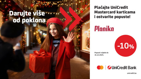 Plaćajte UniCredit Mastercard karticama i ostvarite popuste!