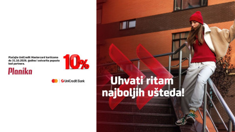 Posebna pogodnost za korisnike UniCredit Mastercard kartica